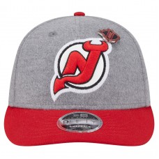 Бейсболка New Jersey Devils New Era Gray/Red Wool Pin Low Profile 9FIFTY Snapback
