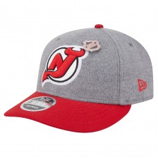 Бейсболка New Jersey Devils New Era Gray/Red Wool Pin Low Profile 9FIFTY Snapback