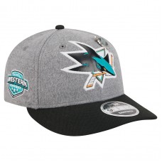 Бейсболка San Jose Sharks New Era Gray/Black Wool Pin Low Profile 9FIFTY Snapback