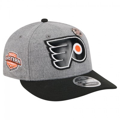 Бейсболка Philadelphia Flyers New Era Gray/Black Wool Pin Low Profile 9FIFTY Snapback