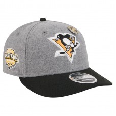 Бейсболка Pittsburgh Penguins New Era Gray/Black Wool Pin Low Profile 9FIFTY Snapback