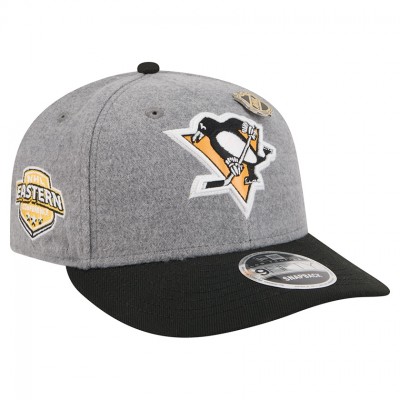 Бейсболка Pittsburgh Penguins New Era Gray/Black Wool Pin Low Profile 9FIFTY Snapback