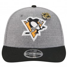 Бейсболка Pittsburgh Penguins New Era Gray/Black Wool Pin Low Profile 9FIFTY Snapback