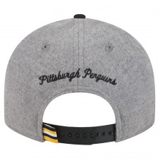Бейсболка Pittsburgh Penguins New Era Gray/Black Wool Pin Low Profile 9FIFTY Snapback