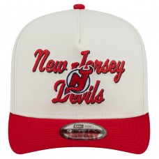 Бейсболка New Jersey Devils New Era Cream/Red Chainstitch 9FIFTY A-Frame Snapback