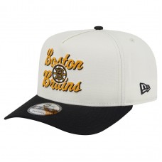 Бейсболка Boston Bruins New Era Cream/Black Chainstitch 9FIFTY A-Frame Snapback