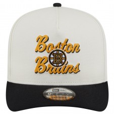Бейсболка Boston Bruins New Era Cream/Black Chainstitch 9FIFTY A-Frame Snapback