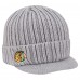 Шапка Chicago Blackhawks New Era Heather Gray Cuffed Knit with Visor