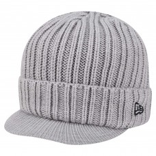 Шапка Chicago Blackhawks New Era Heather Gray Cuffed Knit with Visor Шапка Chicago Blackhawks New Era Heather Gray Cuffed Knit with Visor