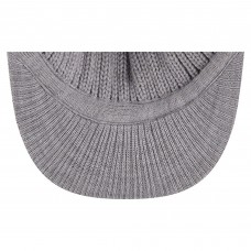 Шапка Chicago Blackhawks New Era Heather Gray Cuffed Knit with Visor Шапка Chicago Blackhawks New Era Heather Gray Cuffed Knit with Visor