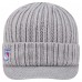 New York Rangers New Era Heather Gray Cuffed Knit Hat with Visor