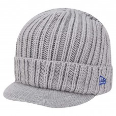New York Rangers New Era Heather Gray Cuffed Knit Hat with Visor New York Rangers New Era Heather Gray Cuffed Knit Hat with Visor