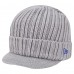 New York Rangers New Era Heather Gray Cuffed Knit Hat with Visor