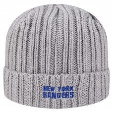 New York Rangers New Era Heather Gray Cuffed Knit Hat with Visor New York Rangers New Era Heather Gray Cuffed Knit Hat with Visor
