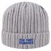 New York Rangers New Era Heather Gray Cuffed Knit Hat with Visor