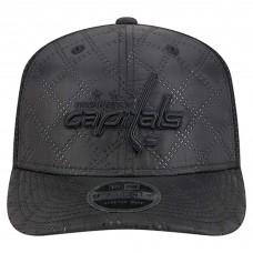 Бейсболка Washington Capitals New Era Black Quilted Nylon 9SEVENTY