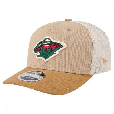 Бейсболка Minnesota Wild New Era Tan/Light Brown Two-Tone Trucker 9SEVENTY Stretch Snap