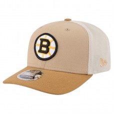Бейсболка Boston Bruins New Era Tan/Light Brown Two-Tone Trucker 9SEVENTY Stretch Snap