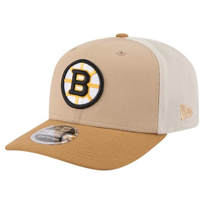 Бейсболка Boston Bruins New Era Tan/Light Brown Two-Tone Trucker 9SEVENTY Stretch Snap