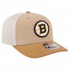 Бейсболка Boston Bruins New Era Tan/Light Brown Two-Tone Trucker 9SEVENTY Stretch Snap
