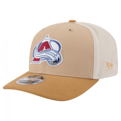Бейсболка Colorado Avalanche New Era Tan/Light Brown Two-Tone Trucker 9SEVENTY Stretch Snap