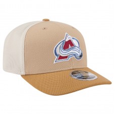Бейсболка Colorado Avalanche New Era Tan/Light Brown Two-Tone Trucker 9SEVENTY Stretch Snap