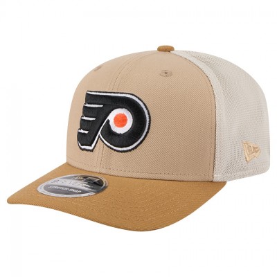 Бейсболка Philadelphia Flyers New Era Tan/Light Brown Two-Tone Trucker 9SEVENTY Stretch Snap