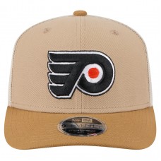 Бейсболка Philadelphia Flyers New Era Tan/Light Brown Two-Tone Trucker 9SEVENTY Stretch Snap