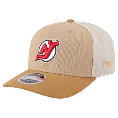 Бейсболка New Jersey Devils New Era Tan/Light Brown Two-Tone Trucker 9SEVENTY Stretch Snap