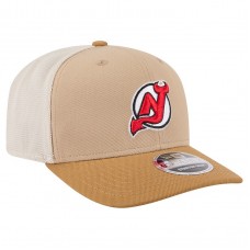 Бейсболка New Jersey Devils New Era Tan/Light Brown Two-Tone Trucker 9SEVENTY Stretch Snap