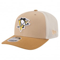 Бейсболка Pittsburgh Penguins New Era Tan/Light Brown Two-Tone Trucker 9SEVENTY Stretch Snap
