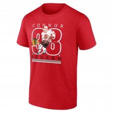 Футболка Chicago Blackhawks Connor Bedard Fanatics Athletic Red Player