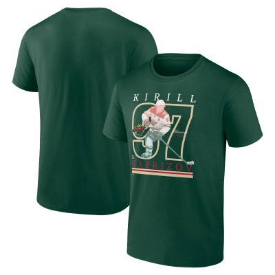 Футболка Minnesota Wild Kirill Kaprizov Fanatics Dark Green Player