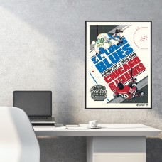 Chicago Blackhawks vs. St. Louis Blues Phenom Gallery 2025 Winter Classic 18 x 24 Deluxe Framed Serigraph