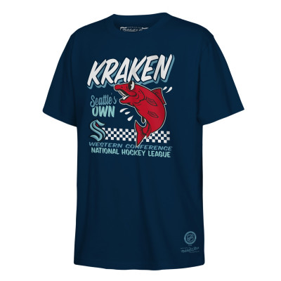 Подростковая Seattle Kraken Mitchell & Ness Deep Sea Blue Concession Stand T-Shirt