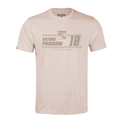 Футболка New York Rangers Artemi Panarin Levelwear Khaki Richmond Mileage Name & Number