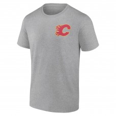 Calgary Flames Heather Gray Glory Skates T-Shirt