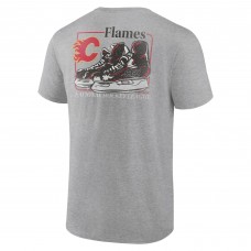 Calgary Flames Heather Gray Glory Skates T-Shirt