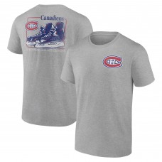 Montreal Canadiens Heather Gray Glory Skates T-Shirt Montreal Canadiens Heather Gray Glory Skates T-Shirt