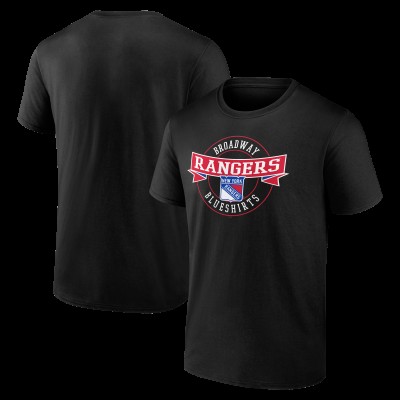 New York Rangers Black Honor Circle T-Shirt