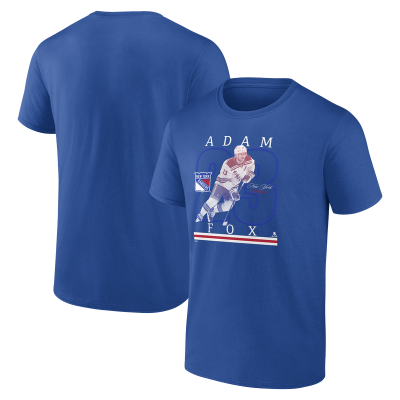 Футболка New York Rangers Adam Fox Blue Player Show