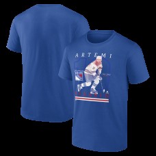 New York Rangers Artemi Panarin Blue Player Show T-Shirt New York Rangers Artemi Panarin Blue Player Show T-Shirt