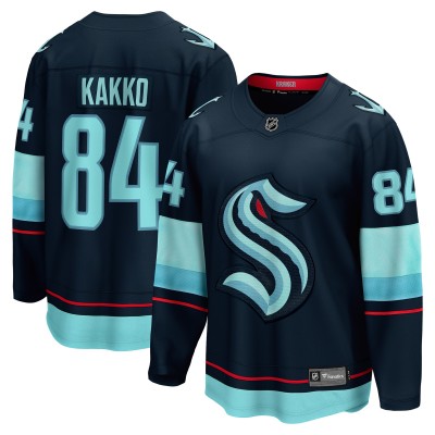 Джерси Seattle Kraken Kaapo Kakko Fanatics Deep Sea Blue Home Breakaway