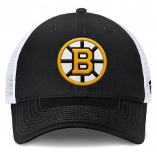 Бейсболка Boston Bruins Fanatics Black/White Core Primary Logo Trucker