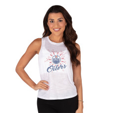 Женская Edmonton Oilers Concepts Sport White Infuse Knit Tank Top
