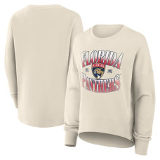 Женская свитшот Florida Panthers Fanatics Cream Oversized Slice Pullover Женская свитшот Florida Panthers Fanatics Cream Oversized Slice Pullover