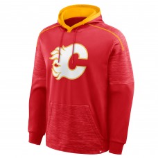 Calgary Flames Fanatics Red Goaltender Defender Pullover Hoodie