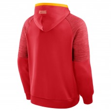 Calgary Flames Fanatics Red Goaltender Defender Pullover Hoodie
