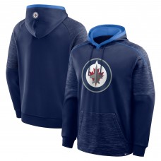 Winnipeg Jets Fanatics Navy Goaltender Defender Pullover Hoodie