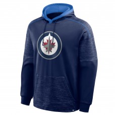 Winnipeg Jets Fanatics Navy Goaltender Defender Pullover Hoodie